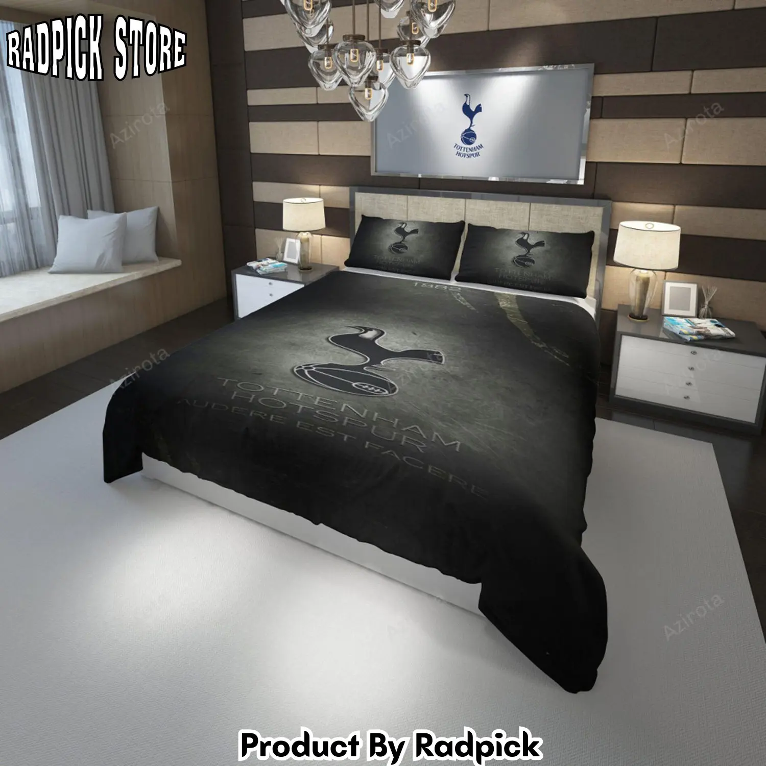 Radpick tottenham hotspur logo football club duvet cover bedding set rp327652